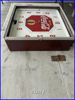 15 Vintage Coca Cola Neon Clock Advertising Sign Lackner 1940s