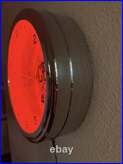 16Sunoco Oil Vintage Sign Double Red Neon Clock Gasoline Gas Man Cave Garage