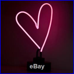 16 Real Neon Light Sign Vintage Heart Table Lamp Lighting UK Pink Decor Retro