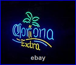 16x12 Coronaaa Palm Tree Extra Neon Light Sign Vintage Hand Craft Decor Bar