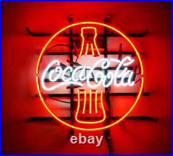 16x16 Cola Drink Neon Sign Vintage Room Wall Real Glass Beer Pub Display