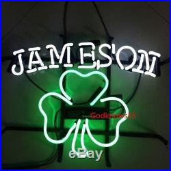 17X14 Vintage JAMESON REAL GLASS BEER BAR PUB NEON LIGHT DISPLAY SIGN
