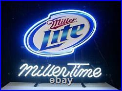 17 Miller Time Neon Light Sign Decor Party Beer Bar Custom Vintage Style