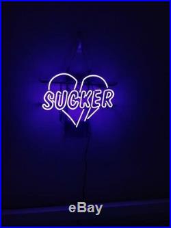 17x14Vintage Love Sucker Neon Sign Light Living Room Wall Hanging Handcraft
