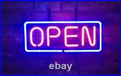 17x8 Red OPEN Neon Light Wall Pub Neon Sign Artwork Gift Custom Vintage Style