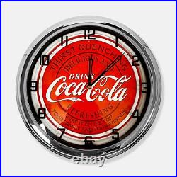 18 Coca-Cola Thirst Quenching Family and Friends Metal Sign Designed White Neon