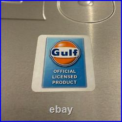 18 Gulf Oil Metal Sign Designed White Neon Clock