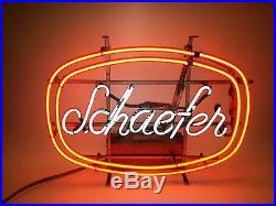 1950's SCHAEFER BEER NEON SIGN Vintage Early Model Baltimore MD Estate Find
