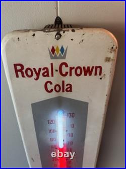 1950s Original Vintage Royal Crown Cola Thermometer Retrofit With NEON