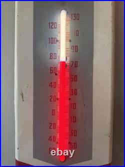 1950s Original Vintage Royal Crown Cola Thermometer Retrofit With NEON