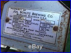 1968 Vintage Old Neon Schlitz Beer Sign Bright And Ultra Rare