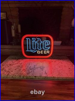 1980s Vintage Neon Miller Lite Beer Sign