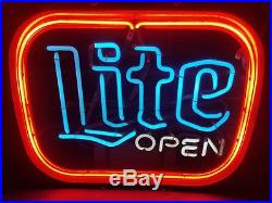 1985 Vintage Miller Lite Beer Neon Light Sign Bar Advertisement