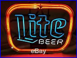1985 Vintage Miller Lite Beer Neon Light Sign Bar Advertisement WORKS GREAT