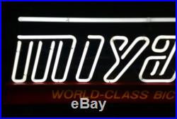 1985 Vintage Miyata World Class Bicycles Neon Bike Shop Sign Rare Man Cave Item