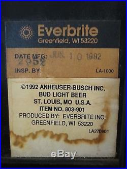 1992 Vintage Boston Red Sox Bud Light Neon Sign Budweiser Advertising Everbrite