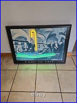 1997 Game Of Fate Print Neon Sign By Chris Consani Light Vintage Rare B&W