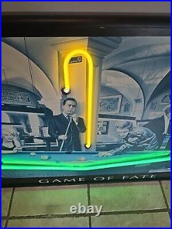 1997 Game Of Fate Print Neon Sign By Chris Consani Light Vintage Rare B&W