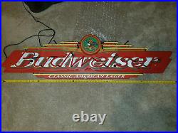 1998 Vintage Fallon 58 Budweiser Classic Beer Neon Sign Anheuser Busch RARE