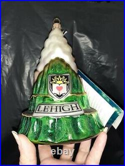 1999 Lehigh university Christmas Ltd. Ed. Christmas Ornament Hand Blown Glass 7