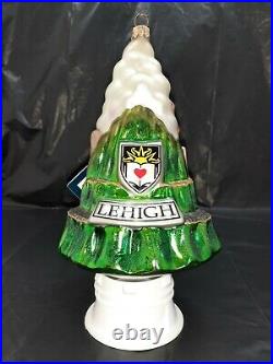 1999 Lehigh university Christmas Ltd. Ed. Christmas Ornament Hand Blown Glass 7