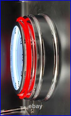 19 Dr Pepper Vintage Logo Sign Red Double Neon Clock Mancave Bar Garage 19 Dr Pepper Vintage Logo Sign Red Double Neon Clock Mancave Bar Garage