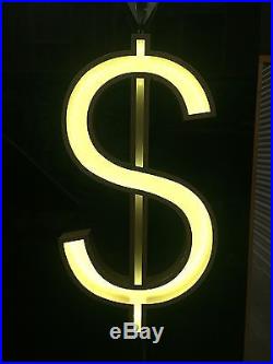 1 off Unique exclusive Illuminated Dollar neon sign vintage effect NYC life size