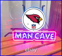 20x16 Arizona Cardinals Man Cave Neon Sign Light Lamp Garage Vintage Wall