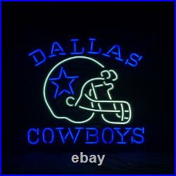 24 Blue Cowboys Helmet Garage Bar Club Neon Sign Vintage Style Artwork Glass 24 Blue Cowboys Helmet Garage Bar Club Neon Sign Vintage Style Artwork Glass