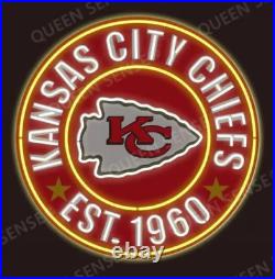 24 Kansas City Chiefs EST 1960 Neon Sign Light Vintage Style Acrylic Printed 24 Kansas City Chiefs EST 1960 Neon Sign Light Vintage Style Acrylic Printed