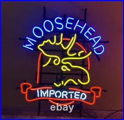 24 Moosehead Imported Deer Neon Beer Sign Vintage Style For Bar Shop Restaurant 24 Moosehead Imported Deer Neon Beer Sign Vintage Style For Bar Shop Restaurant