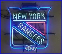 24 New York Ice Hockey Neon Signs Bar Man Cave Handcraft Decor Vintage Style