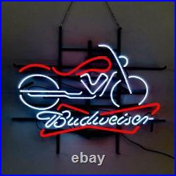 24x20 Motorcycle Custom Neon Light Sign Gift Vintage Style Garage Decor