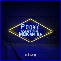 24x20 Rocky Water Mercantile Bar Decor Vintage Neon Sign Custom Window Display 24x20 Rocky Water Mercantile Bar Decor Vintage Neon Sign Custom Window Display