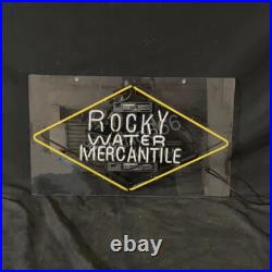 24x20 Rocky Water Mercantile Bar Decor Vintage Neon Sign Custom Window Display 24x20 Rocky Water Mercantile Bar Decor Vintage Neon Sign Custom Window Display