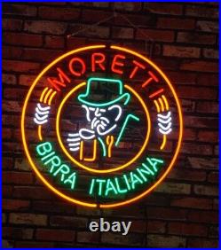 24x24 Birra Moretti Brewing Neon Signs Vintage Glass