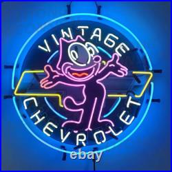 24x24 Vintage Car Garage Open Neon Sign Lamp Light With HD Vivid Printing JY