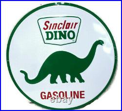 2 Large Vintage Style 24 Sinclair Dino Gas Station Signs Man Cave Garage Decor