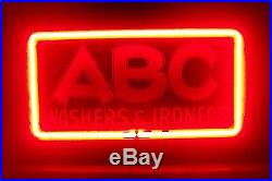 ABC Washers & Ironers' Vintage Neon Sign