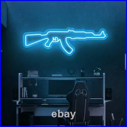 AK47 Gun Neon Sign For Wall Game Room Decoration Vintage Neon Sign GAME ROOM AK47 Gun Neon Sign For Wall Game Room Decoration Vintage Neon Sign GAME ROOM