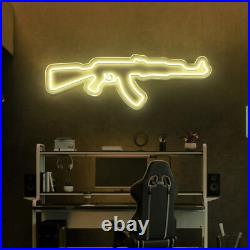 AK47 Gun Neon Sign For Wall Game Room Decoration Vintage Neon Sign GAME ROOM AK47 Gun Neon Sign For Wall Game Room Decoration Vintage Neon Sign GAME ROOM