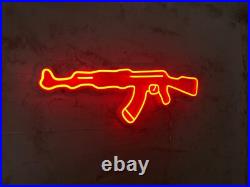 AK47 Gun Neon Sign For Wall Game Room Decoration Vintage Neon Sign GAME ROOM AK47 Gun Neon Sign For Wall Game Room Decoration Vintage Neon Sign GAME ROOM