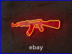 AK47 Gun Neon Sign For Wall Game Room Decoration Vintage Neon Sign GAME ROOM AK47 Gun Neon Sign For Wall Game Room Decoration Vintage Neon Sign GAME ROOM