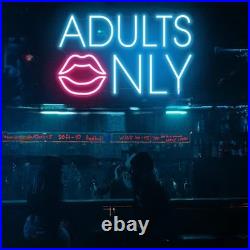 Adults Only Flex Neon Sign 26x14 Light Man Cave Vintage Beer Bar Wall Decor