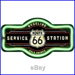 American Art Decor Vintage Route 66 Marquee Shaped LED Light Up Sign Wall Decor