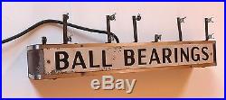 Antique Neon Petroliana Ball Bearings Transformer Sign Display Vintage
