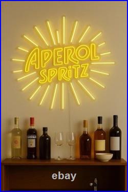 Aperol Spritz Neon Sign 24x24 Light Man Cave Beer Bar Vintage Wall Decor