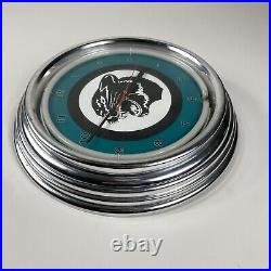 Arctic Cat Panther Garage Man Cave Neon Wall Clock Advertising Sign Vintage