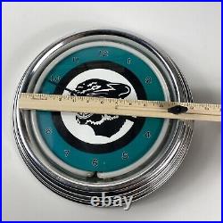 Arctic Cat Panther Garage Man Cave Neon Wall Clock Advertising Sign Vintage