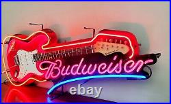 Aria Budweiser Rare Limited Edition Neon Guitar Sign With Whammy Bar Aria Budweiser Rare Limited Edition Neon Guitar Sign With Whammy Bar